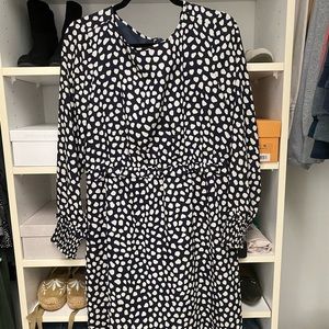 J.Crew Dress Navy & White